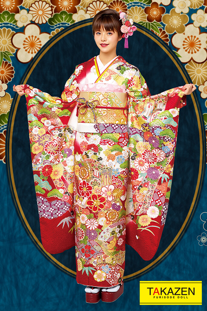 プレミアム古典 赤/クリーム/ゴールド(金色) 上品 最高級 華やか古典