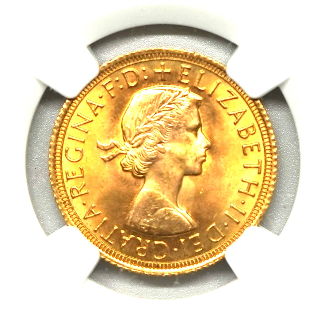 Sold】1966年 エリザベス2世 ソブリン金貨 MS64 NGC | ソブリン