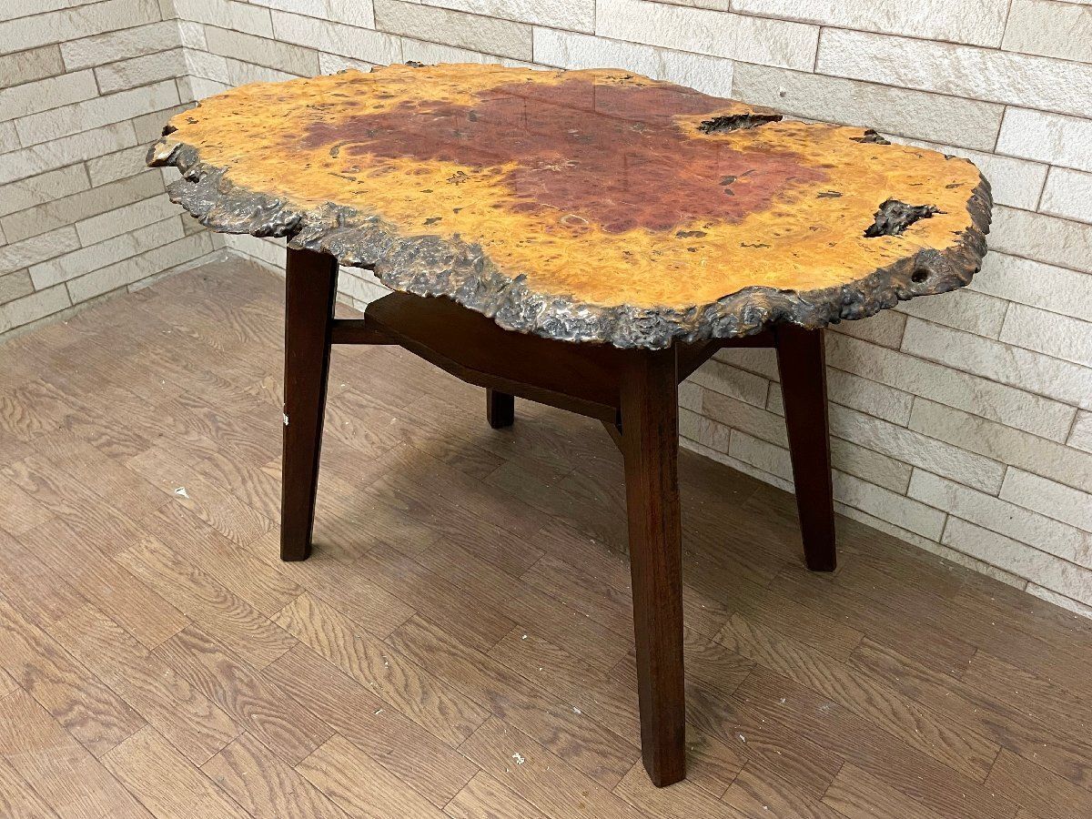 希少材】花梨（カリン）一枚板 座卓 / ローテーブル 無垢 木目 2025年