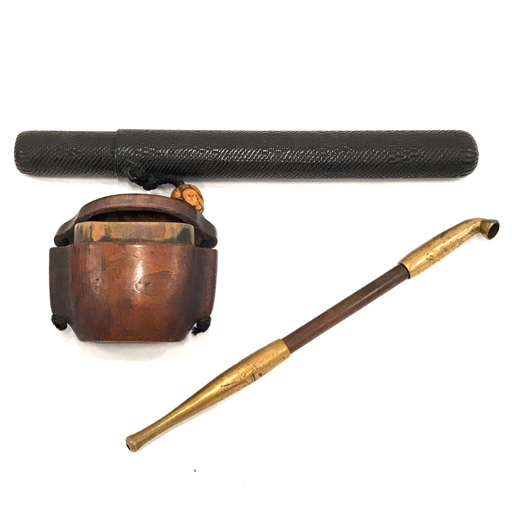 印籠 キセル入れ キセル付き 印籠薬入れたばこ入れキセルセット