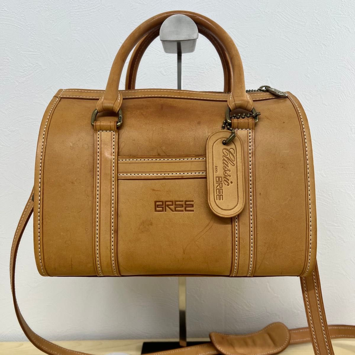 BREE Classic ブリー ボストンバッグ ミニボストン レザー キャメル