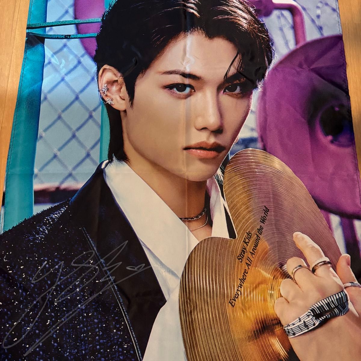 直筆サイン】 straykids フィリックス フラッグ C賞 限定 当選 ピリ