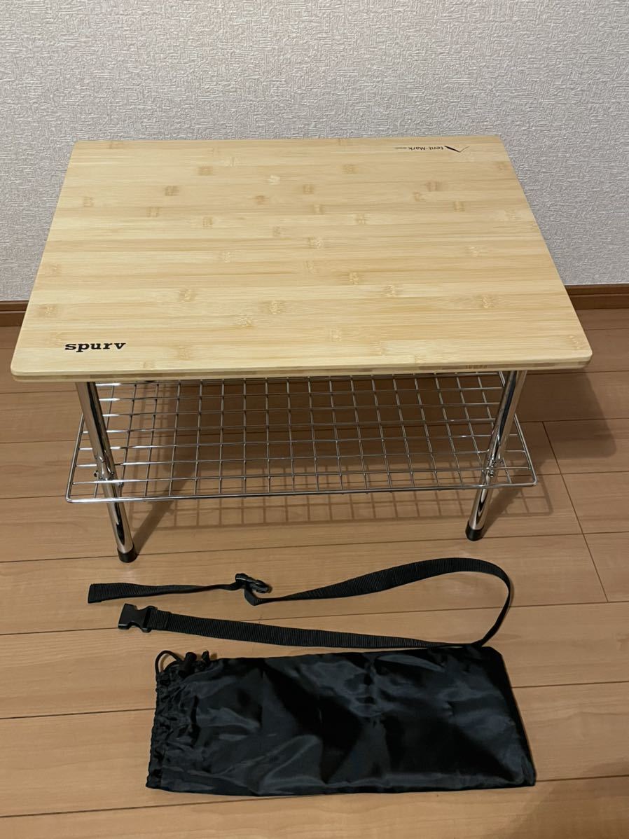 美品 テンマクデザイン SPURV ワークテーブルLOW 竹天板 小雀 tent
