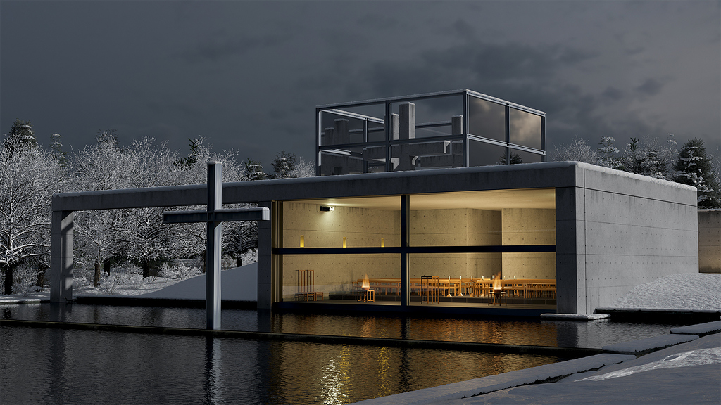 CHURCH ON THE WATER (portfolio project inspired by the architect
