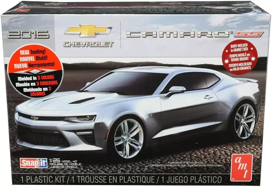 Amazon.com: AMT Skill 1 Snap Model Kit 2016 Chevrolet Camaro SS 1