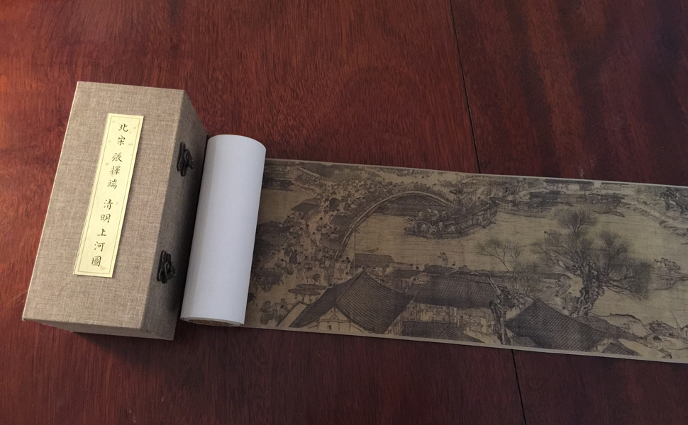 清明上河図 1:1 完全複製品 26X643cm 中国の伝世名画 「模写」