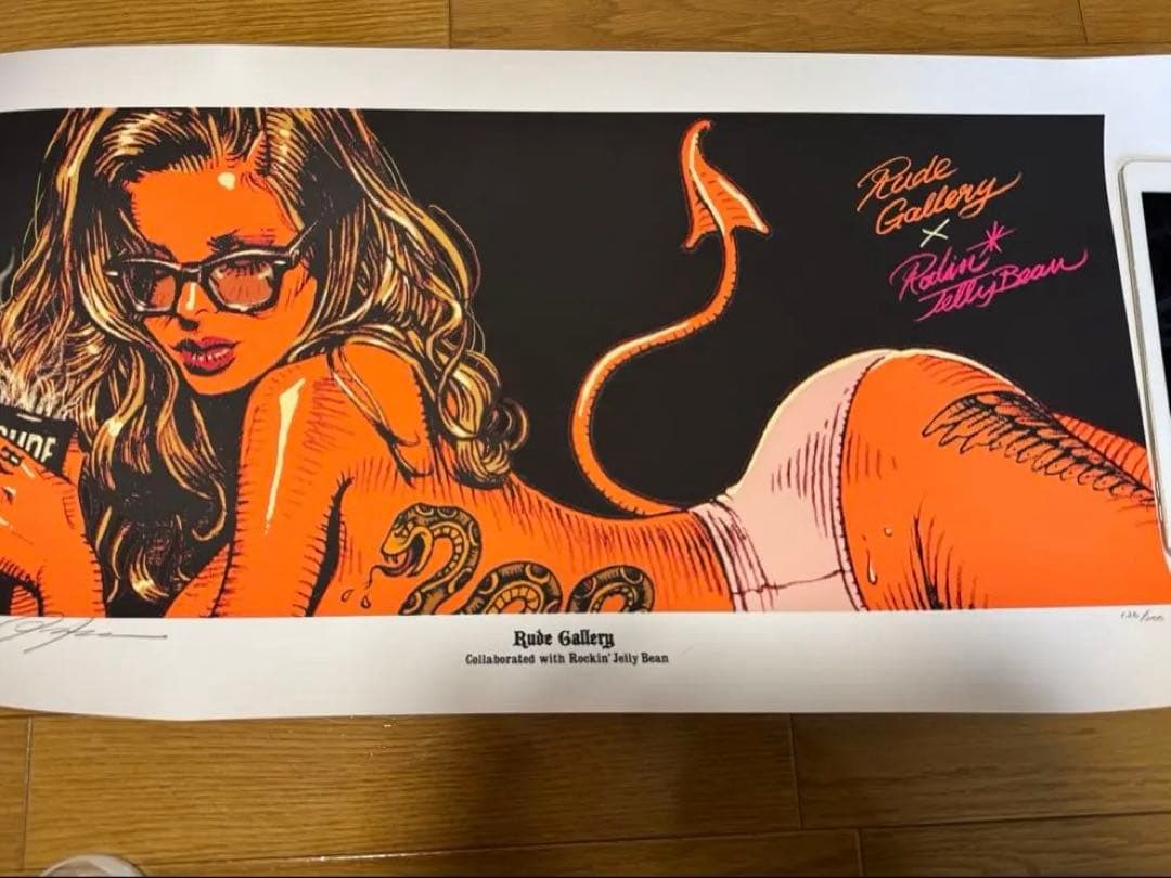 ロッキンジェリービーン RUDE GALLERY シルクスクリーンポスター 正規 ロッキンジェリービーン RUDE GALLERY シルクスクリーンポスター 正規