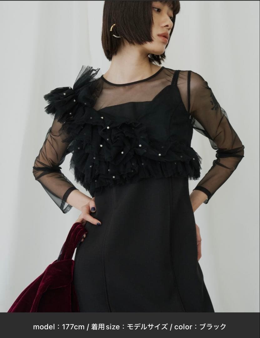 【新品】パールビスチェドレス　ANDRESD 2025 アンドレスド　Lサイズ