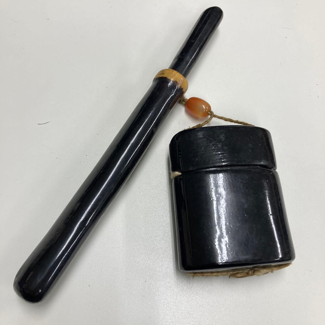 印籠　薬入れ　たばこ入れ　キセル　セット 印籠 キセル入れ キセル付き 印籠薬入れたばこ入れキセルセット